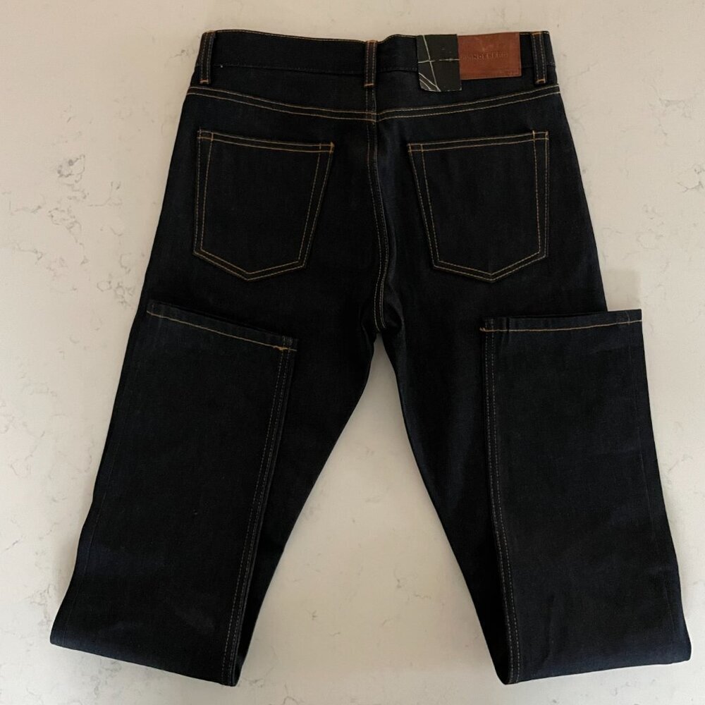J. Lindeberg Stockholm Jake Raw Reg Rise Rg Tapered Leg Dk Wash Jeans Blue 29x32 - Picture 4 of 16